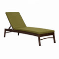Rattan Sonnenliege mit verstellbarem Polyester, Grün und Braun