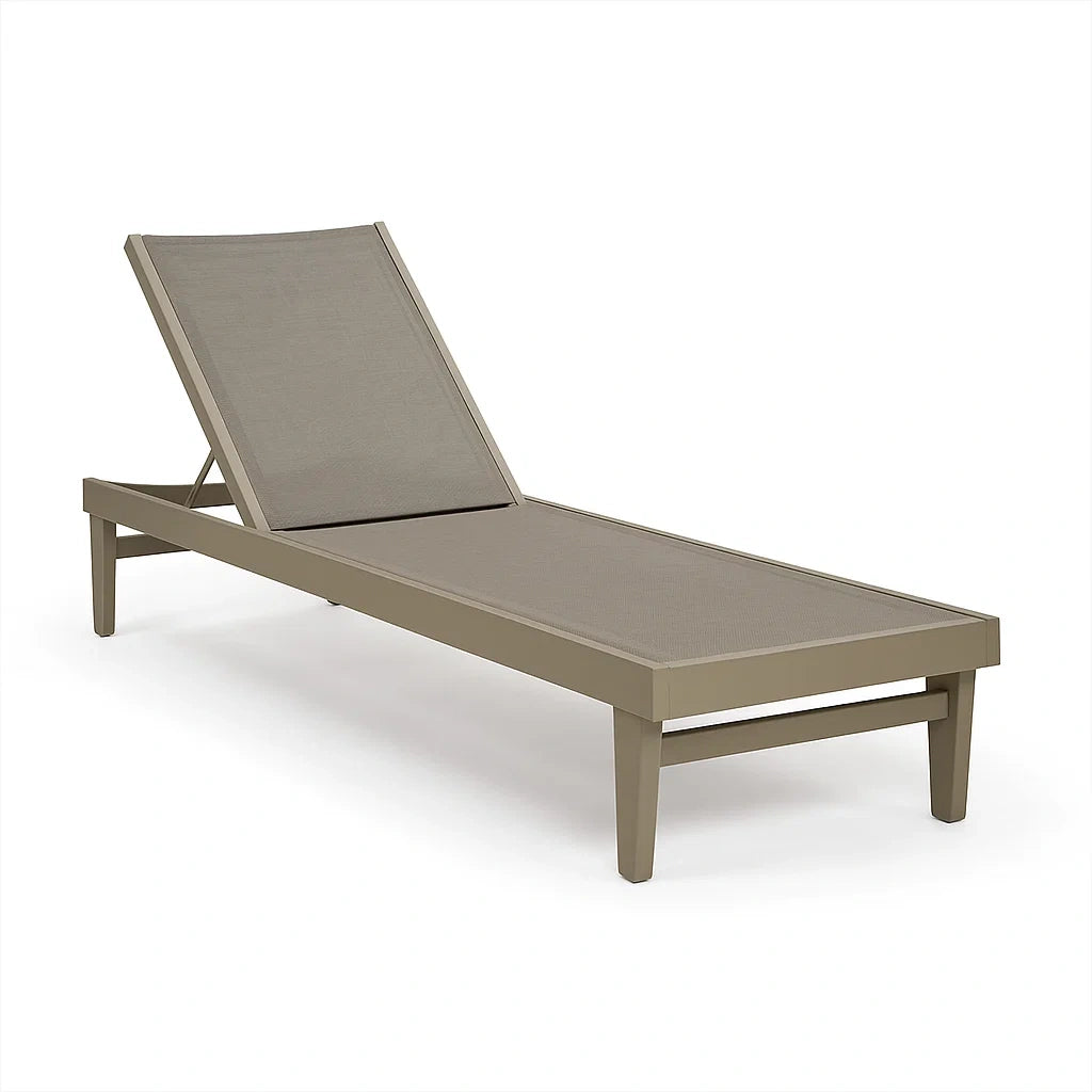 Aluminium Gartenliege Taupe