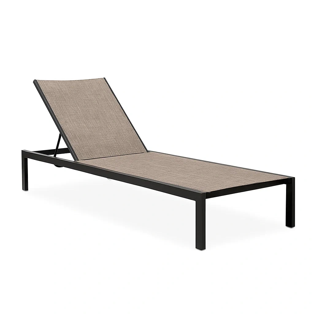 Sonnenliege Aluminium Textilgewebe Beige Verstellbare Rückenlehne 200x65x35 cm