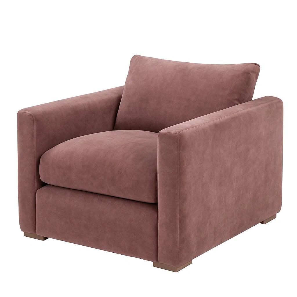 Sessel Samt Rosa 90x90x75 cm