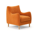Sessel Mikrofaser Holzbeine Orange