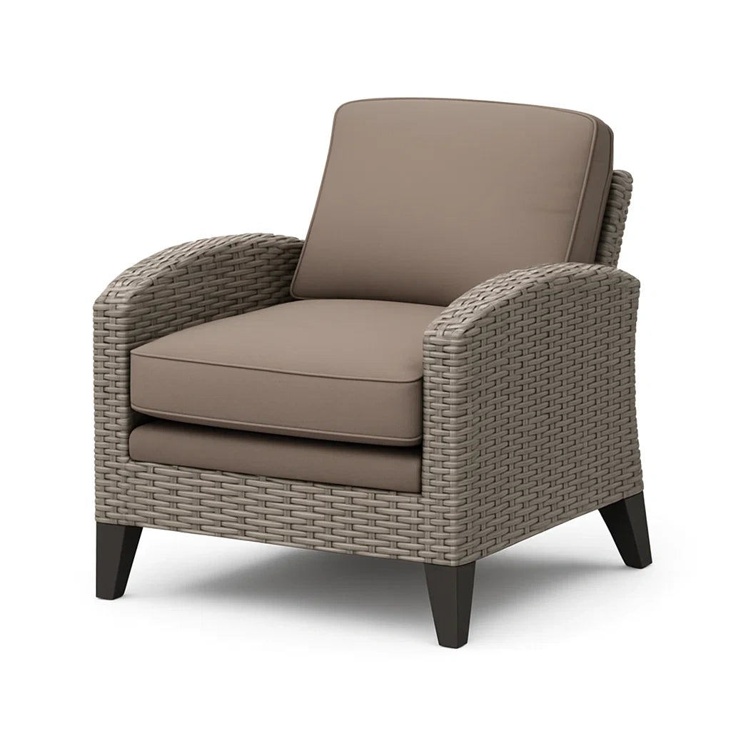 Gartensessel Polyrattan Braun