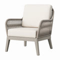 Stuhl mit Polyethylenseil und Aluminiumrahmen Beige