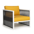 Sessel Aluminium Gelb Polyester Seil