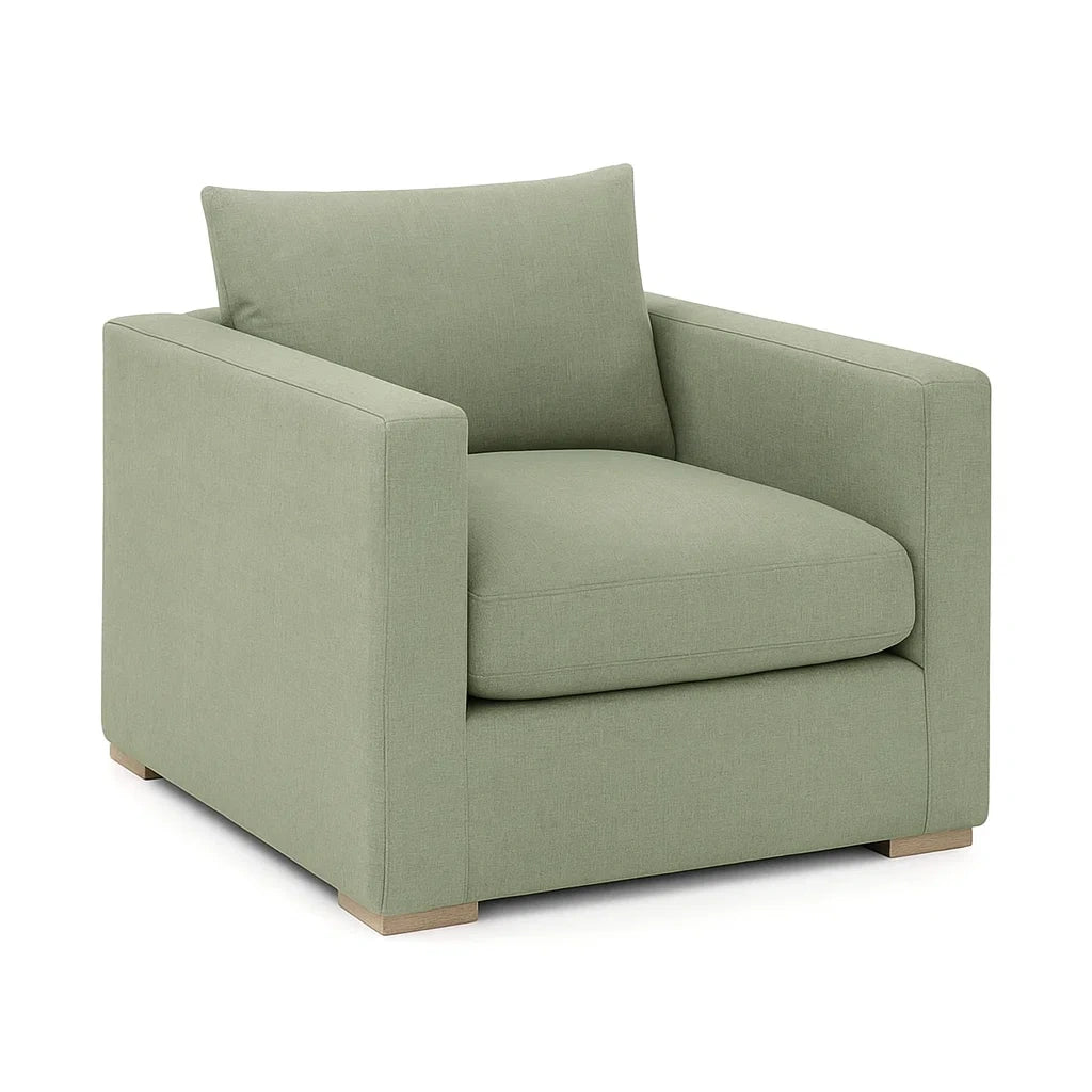 Sessel Stoff Grün 100x90x85 cm