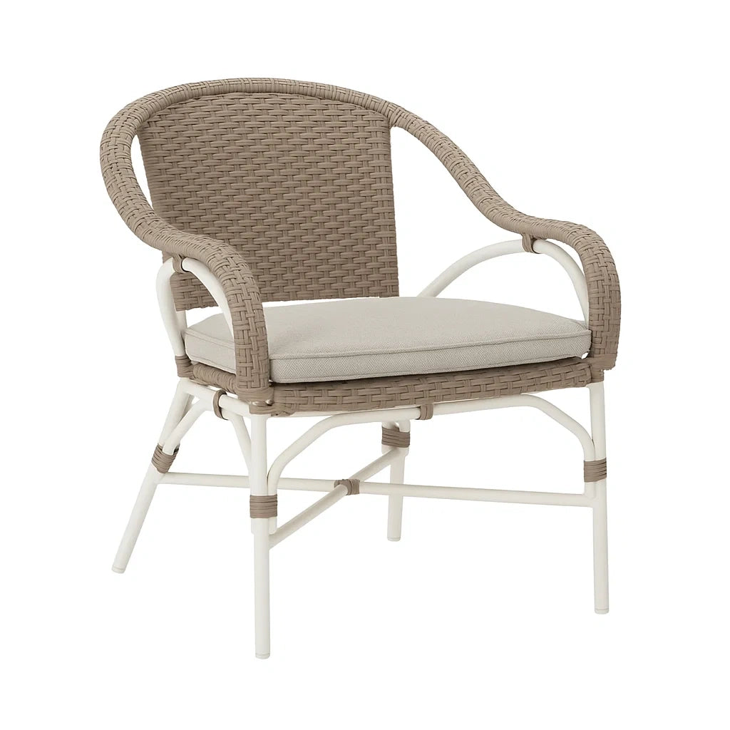 Gartensessel Aluminium Polyrattan Beige