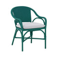 Outdoor Stuhl Rattan Grün mit Kissen