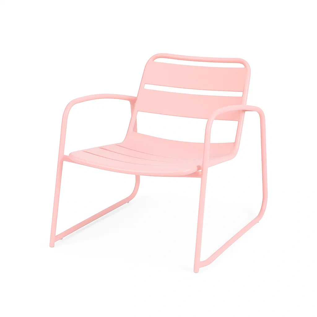 Metallstuhl Rosa für Außenbereich