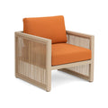 Outdoor Sessel Aluminium mit Polyesterkissen Orange 75 cm