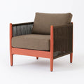 Outdoor-Sessel Aluminium Braun/Orange